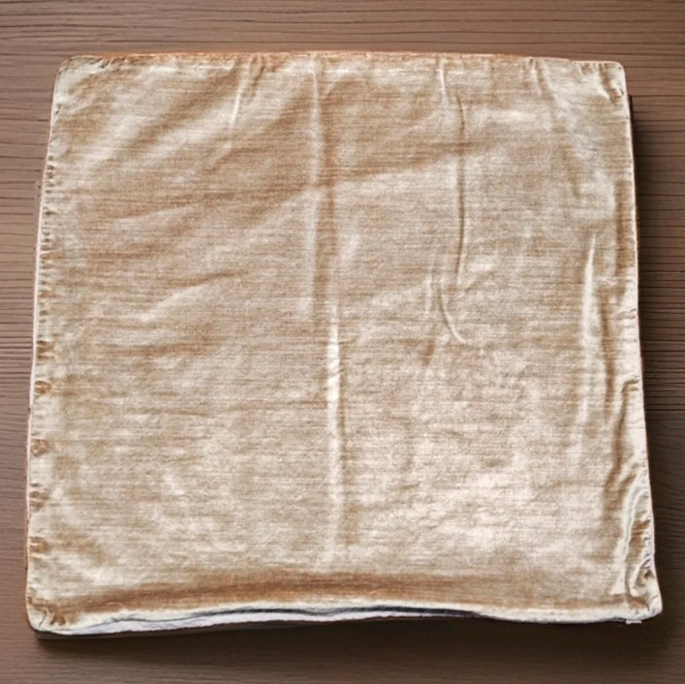Williams Sonoma Home Pearl Velvet & Linen Pillow Cover 20x20 Reversible Neutral